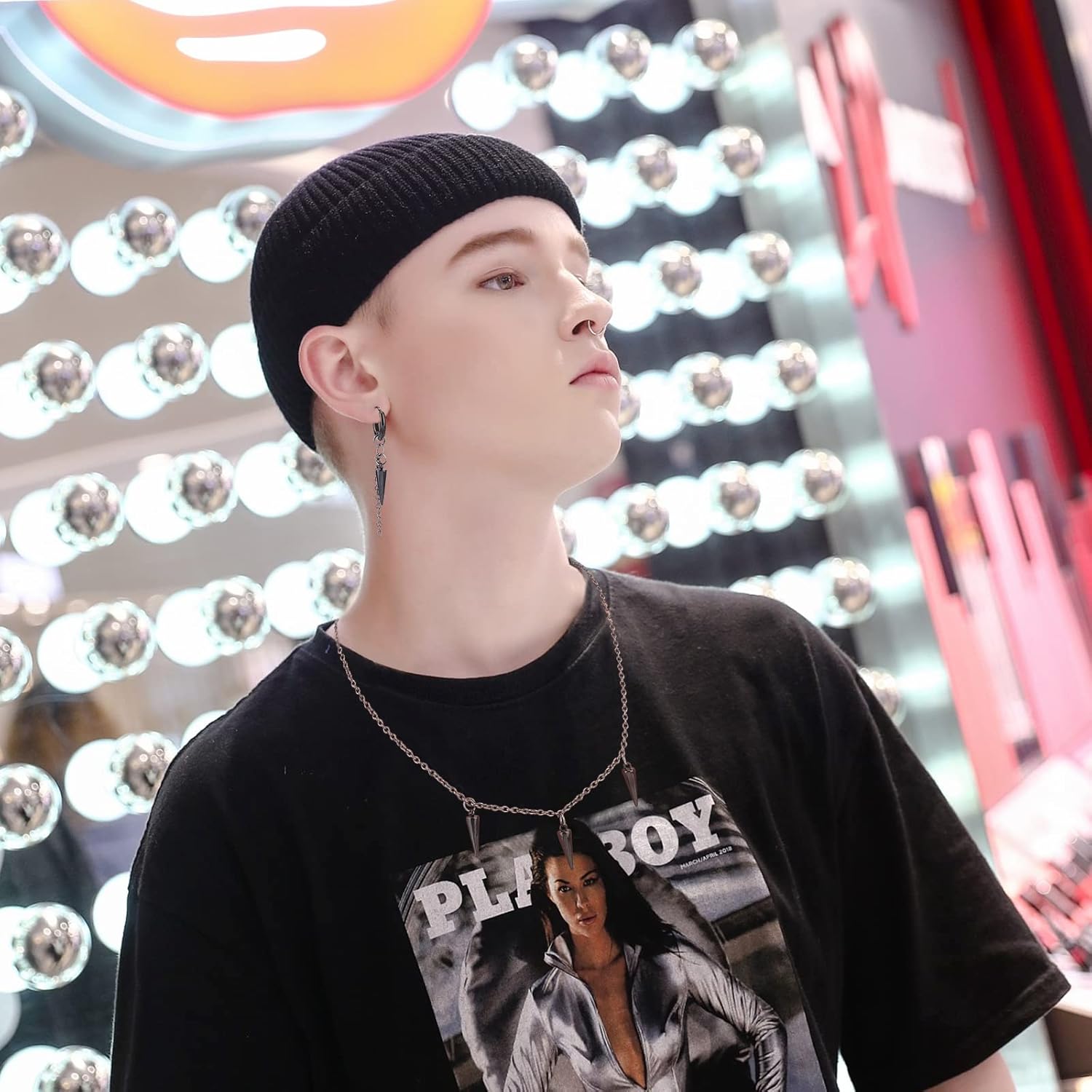 UNICRAFTALE Electrophoresis Black Spike Beads Pendants Cone Pendants Hiphop Punk Earrings Charm Stainless Steel Bullet Shape Charm with Loop for DIY Earrings Crafts Making Supplies Accessories - Image 7