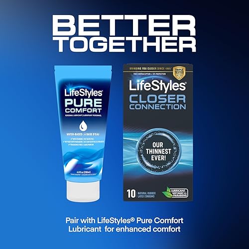 Miniatura 6 de LifeStyles Closer Connection - Preservativos de látex de goma natural y lubricante no fabricados con parabenos, 33% más delgados* (24 unidades)