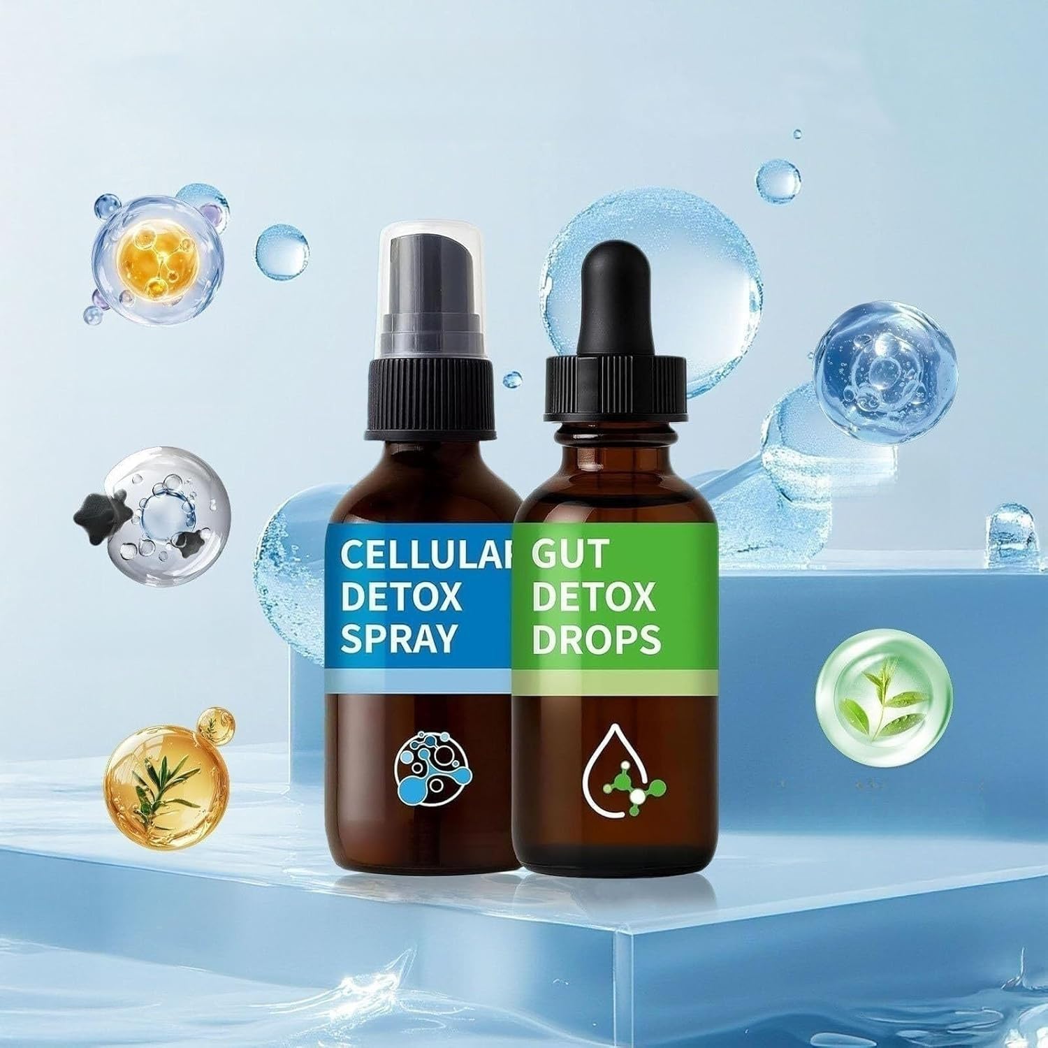 Spray de gota de zeolita, desintoxicación y limpieza de la salud intestinal para adultos
