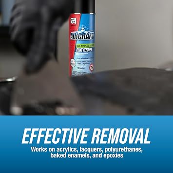 KLEAN-STRIP Aircraft Paint Remover, Professional Grade Paint Stripper for Automotive Coatings, Strips Polyurethanes & Epoxies, 15 Ounce Aerosol