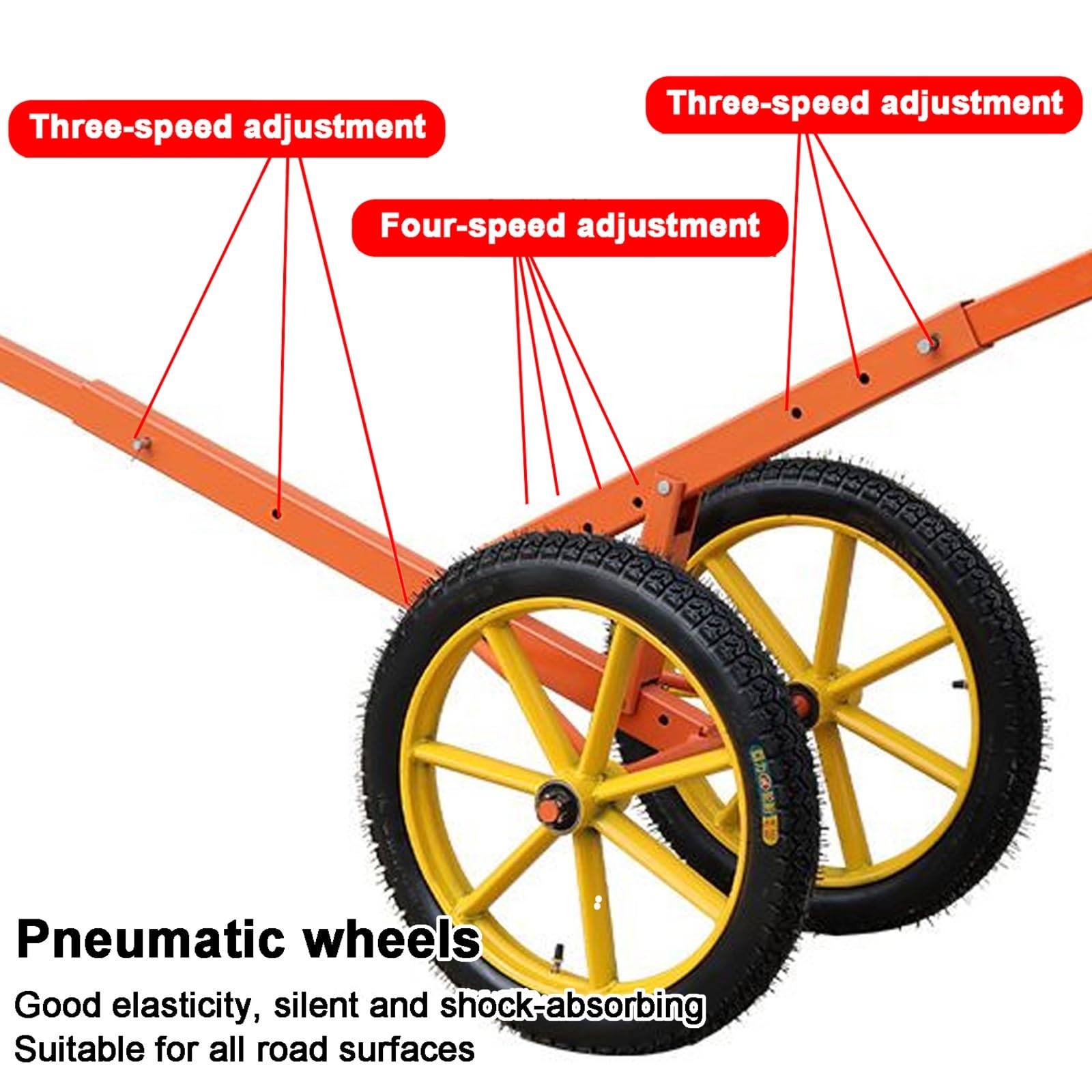 Regulowany podnośnik pokrywy włazu z wytrzymałymi zaciskami i oponami pneumatycznymi do przenoszenia ciężkich materiałów