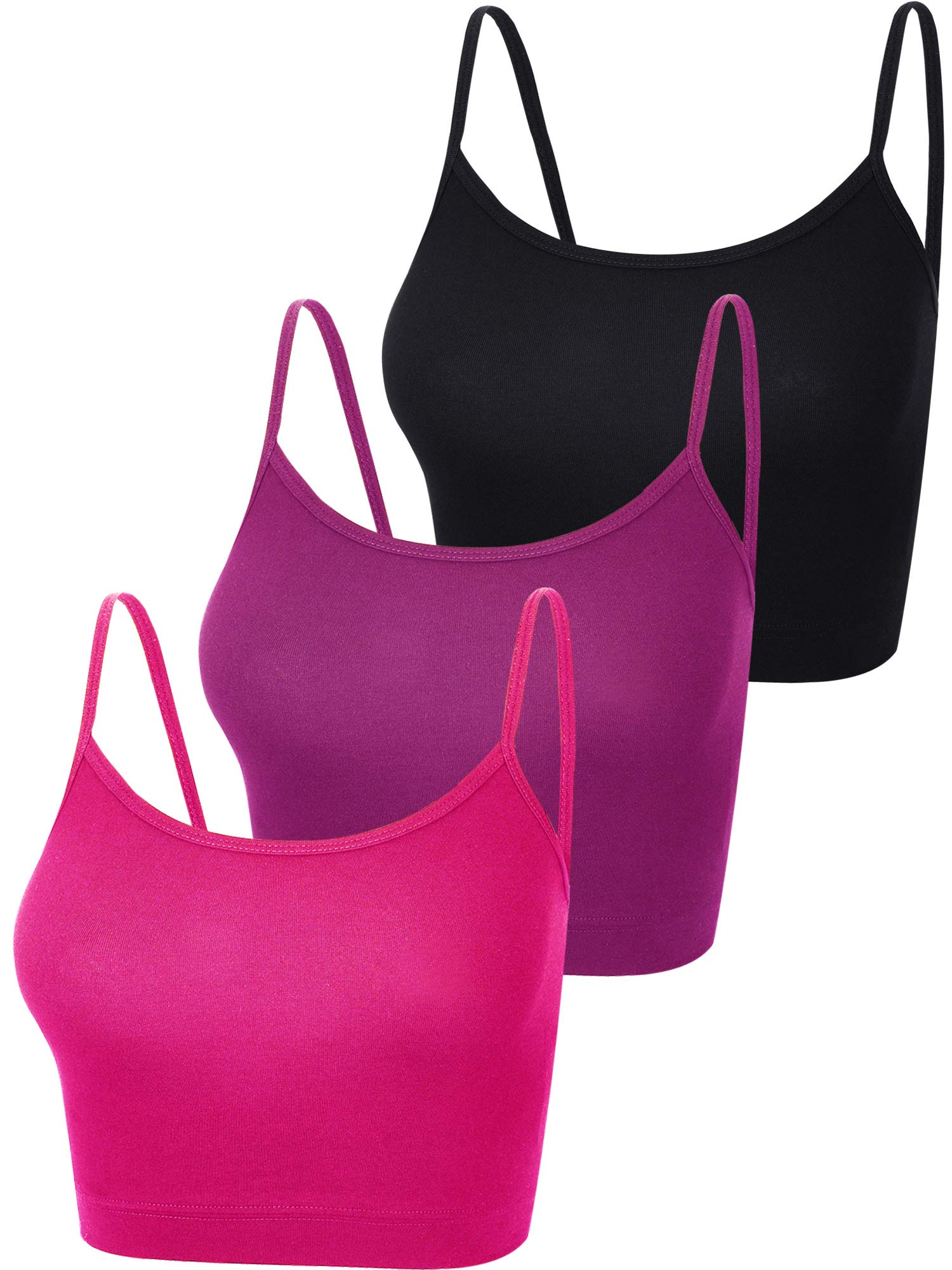 Camisolas Spaghetti Yoga Dormir Negro Rojo Rosado Morado S