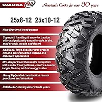 Vista 2 de WANDA Juego de 4 neumáticos ATV/UTV 25x8-12 delanteros y 25x10-12 traseros /6PR Estilo Bighorn 10375/10376