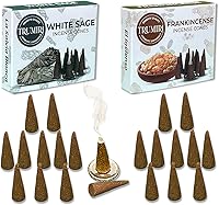 Vista 179 de TRUMIRI Incense Cones - Combo Pack of 20 Cone Incense - 10 Nag Champa + 10 Palo Santo - Insence Cones - Incense Cones Scented - Cone Incense Scents