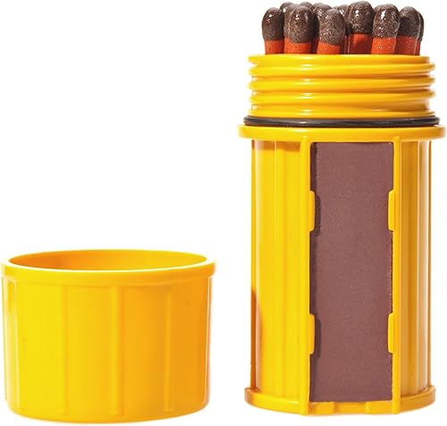 Miniatura 4 de UCO Stormproof Match Kit with Waterproof Case, 25 Stormproof Matches and 3 Strikers Verde oscuro,Naranja,Amarillo,https://www.amazon.com/dp/undefined