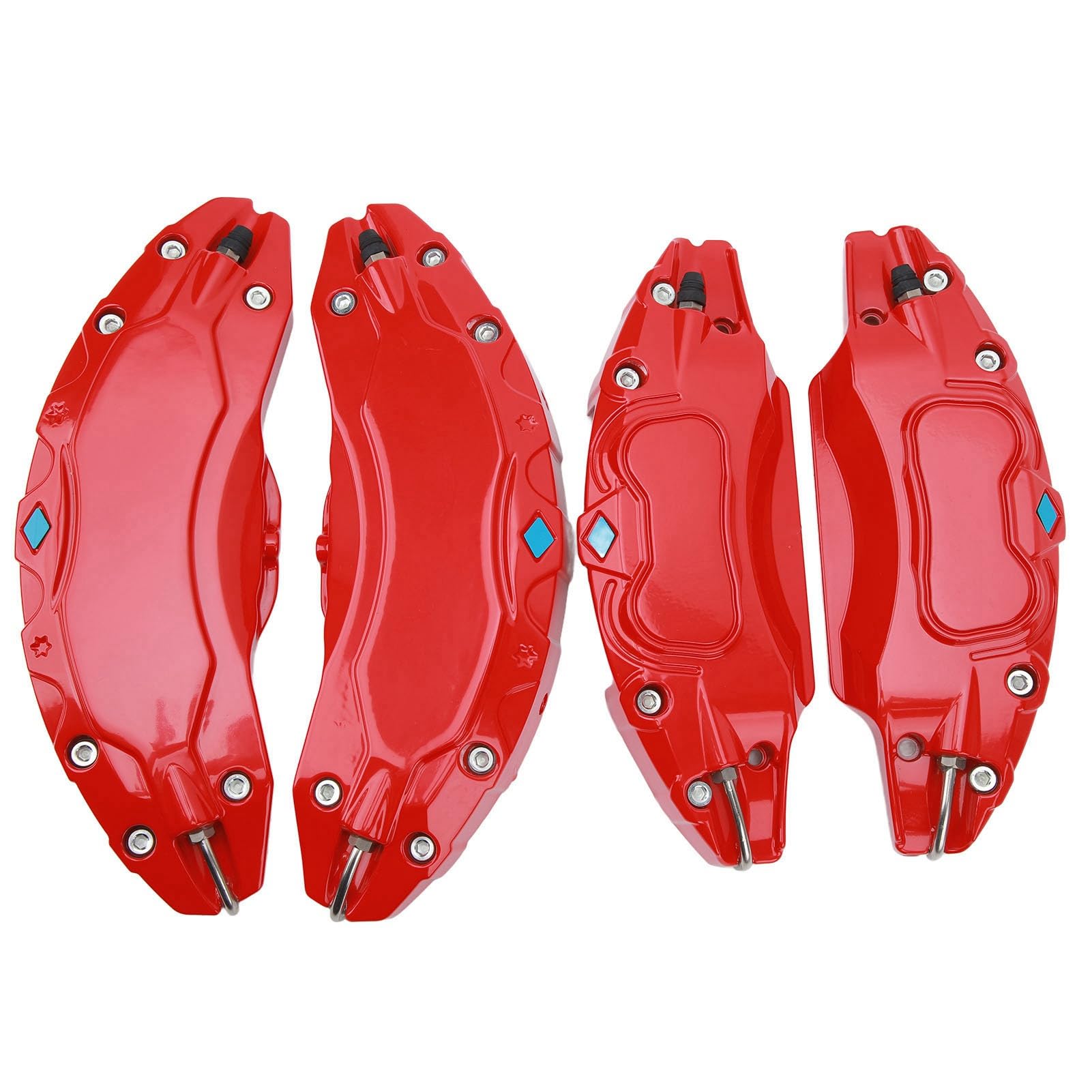 Tbest 4 Piezas de 19 Pulgadas 20 Pulgadas Cubiertas de Pinza de Freno de Disco de Coche, Cubiertas de Pinza de Cubo de Rueda de Aleación de Aluminio Cubierta Protectora de Pinza de (Rojo)