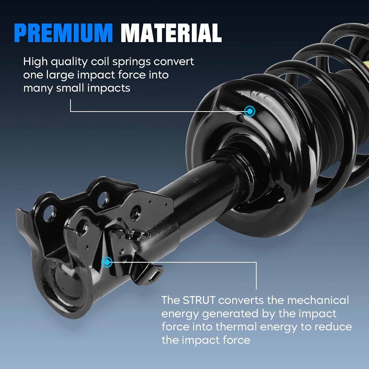 Complete Front and Rear Strut Shock Absorber Fit for Acura CSX 2006-2011, for Honda CIVIC Sedan 2006-2011, Complete of Hydraulic Front Strut w/Coil Spring Kits Replace for 172287 172286 5609