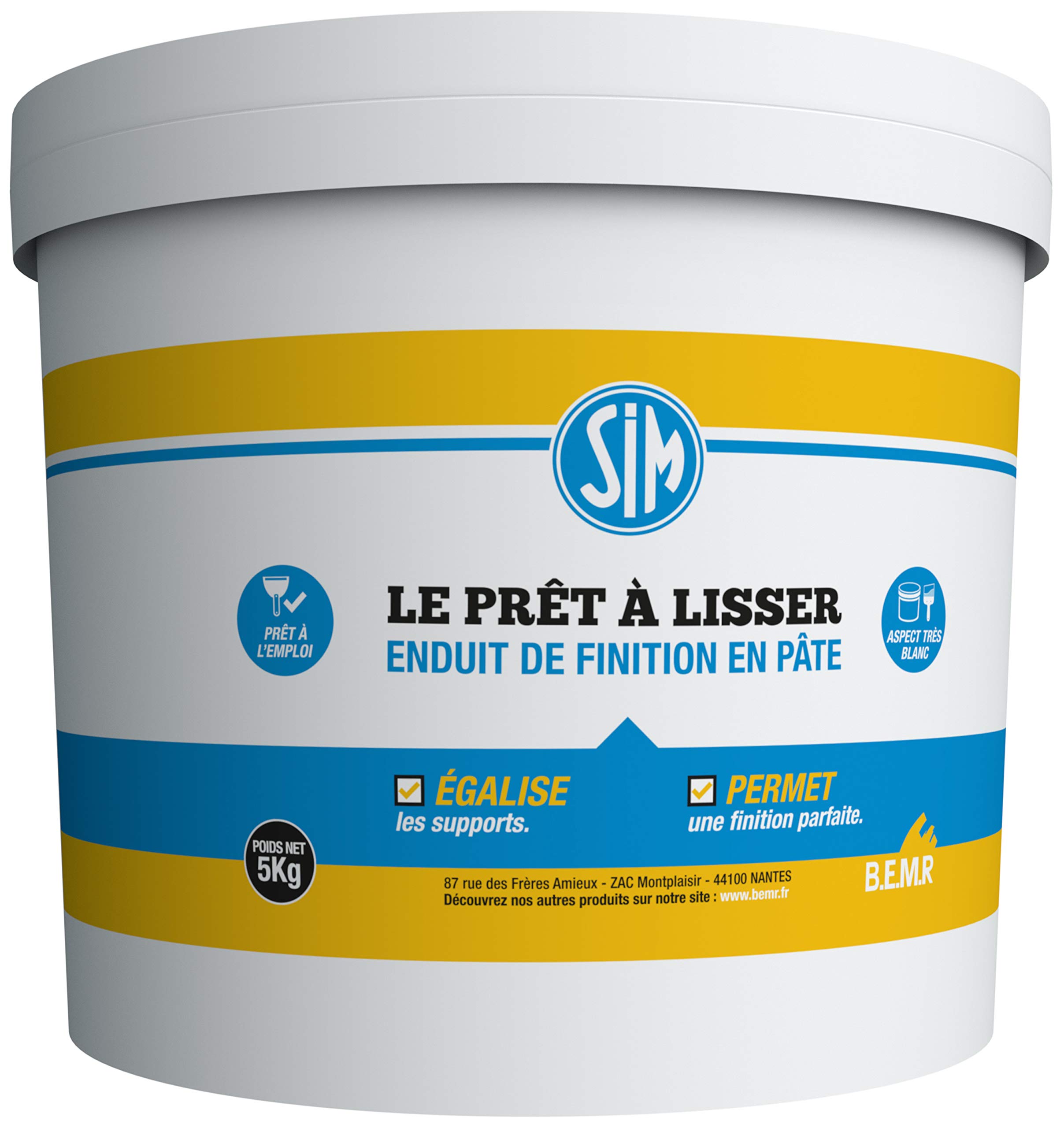 BEMR BMFL10005 Sim Le Prêt Enduit à lisser 5 kg