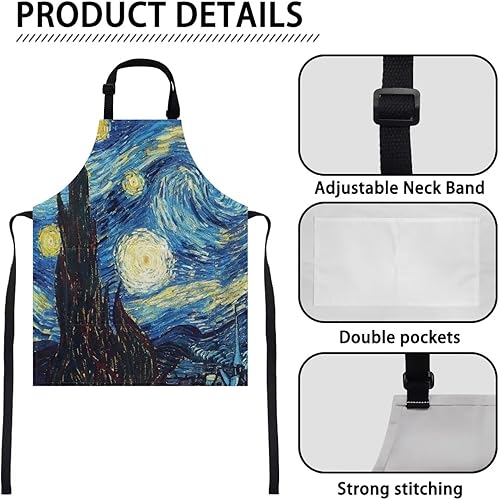 Vista 20 de doginthehole Delantal para niños con bolsillo para niños y niñas, delantales de chef ajustables con 2 bolsillos para cocinar, pintar