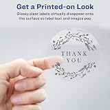 Avery Glossy Clear Round Labels, 1.625" Diameter, Pack of 500 - Make Custom Stickers (6582) – view 4