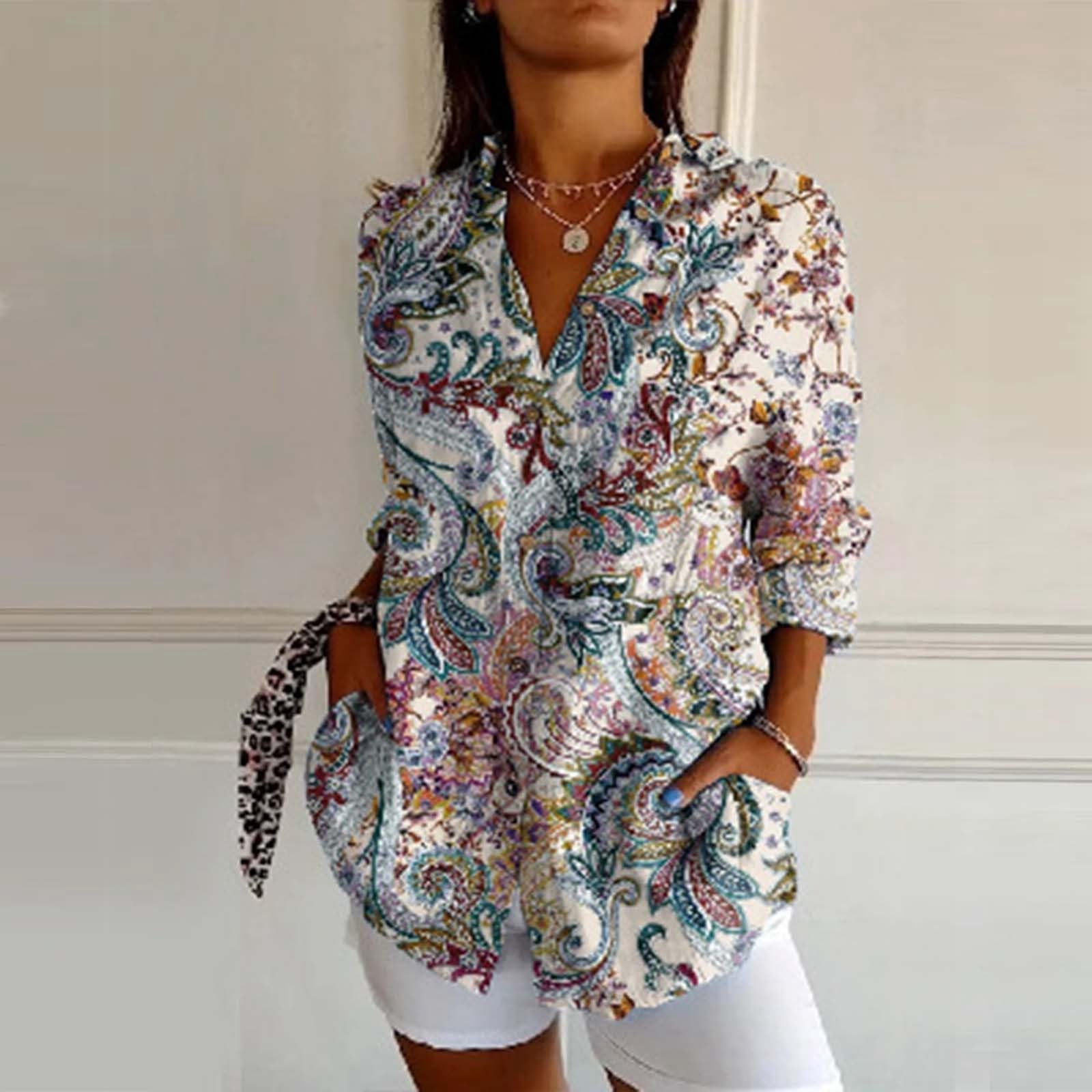 Camicia di lino Donna 2025 Estate Lunga Button Down Manica Lunga Leggero Lino Cotone Camicette Alla Moda Risvolto Primavera Garza Abbigliamento Oversize Colletto Casual Grafica Mussola Tuniche Signore