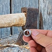 Vista 8 de Cuñas redondas de hierro para mango de hacha de martillo para una instalación segura y refuerzo, diseño ligero y compacto