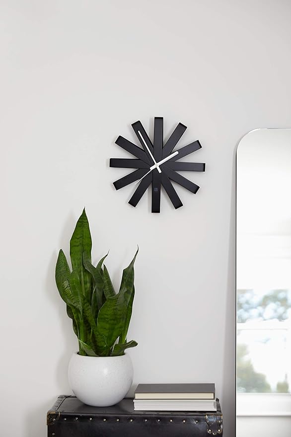 Reloj de Pared Umbra Ribbon 12" Analógico Silencioso Negro miniatura 10
