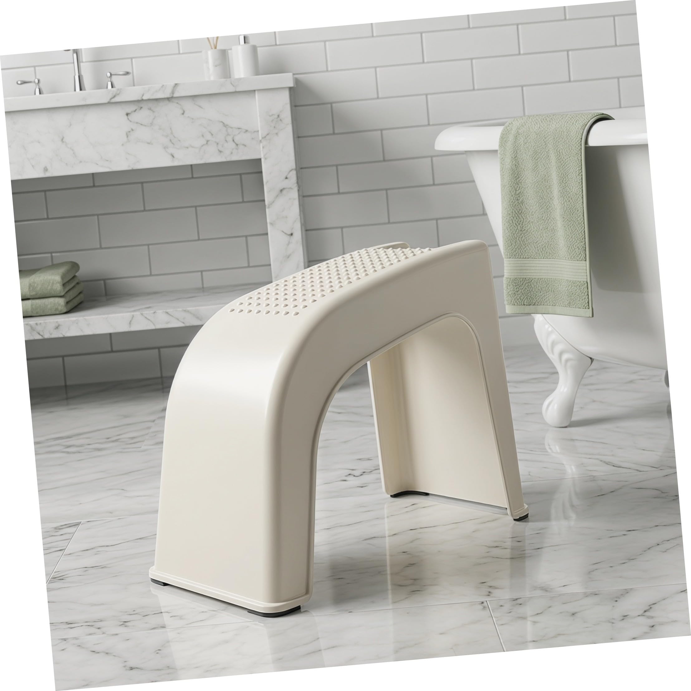 2 Pezzi Sgabello Antiscivolo con Manicure Pedicure per e di Professionale Supporto Ergonomico per Saloni Bellezza e Cura Personale