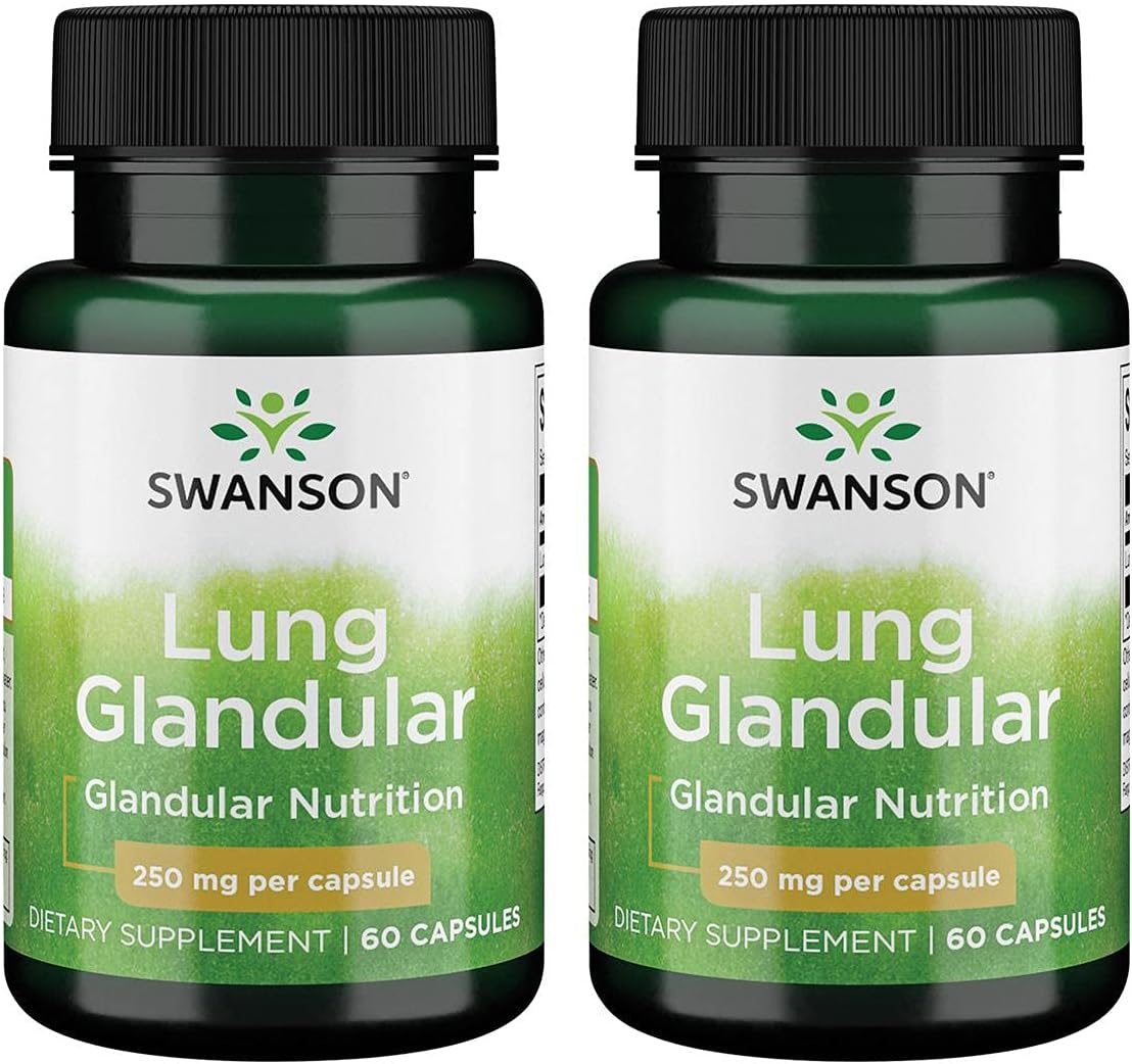 Swanson Raw Lung Glandular 250 Milligrams 60 Capsules (2
