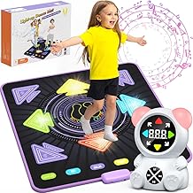 Dance Mat for Kids, Rechargeable Dance Mats for Girls and Boys, Light-up Dancing pad Game with Wireless Bluetooth, Christmas Birthday Gifts Ideas for 3 4 5 6 7 8 9 10 11 12 Year Old Kids