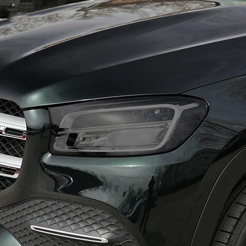 JCAKES Adhesivo transparente de TPU para faros delanteros de automóvil, película protectora negra, para Mercedes Benz GLS Clase X167 2020-actual