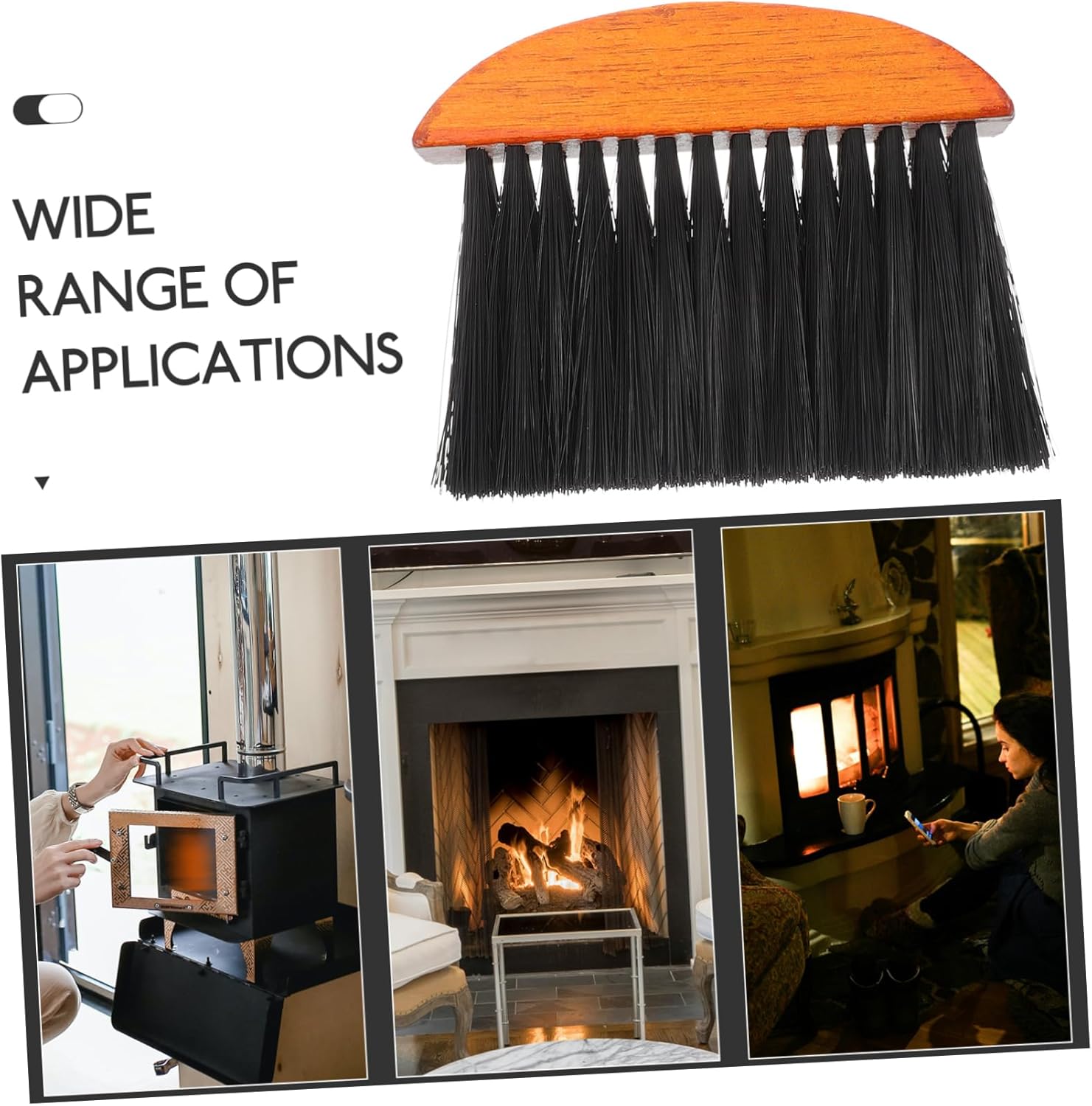 Sosoport 8pcs Fireplace Cleaning Brush Soft Bristles Handheld Tool for Efficient Fireplace Maintenance and Dust Removal for Home Heating Appliances