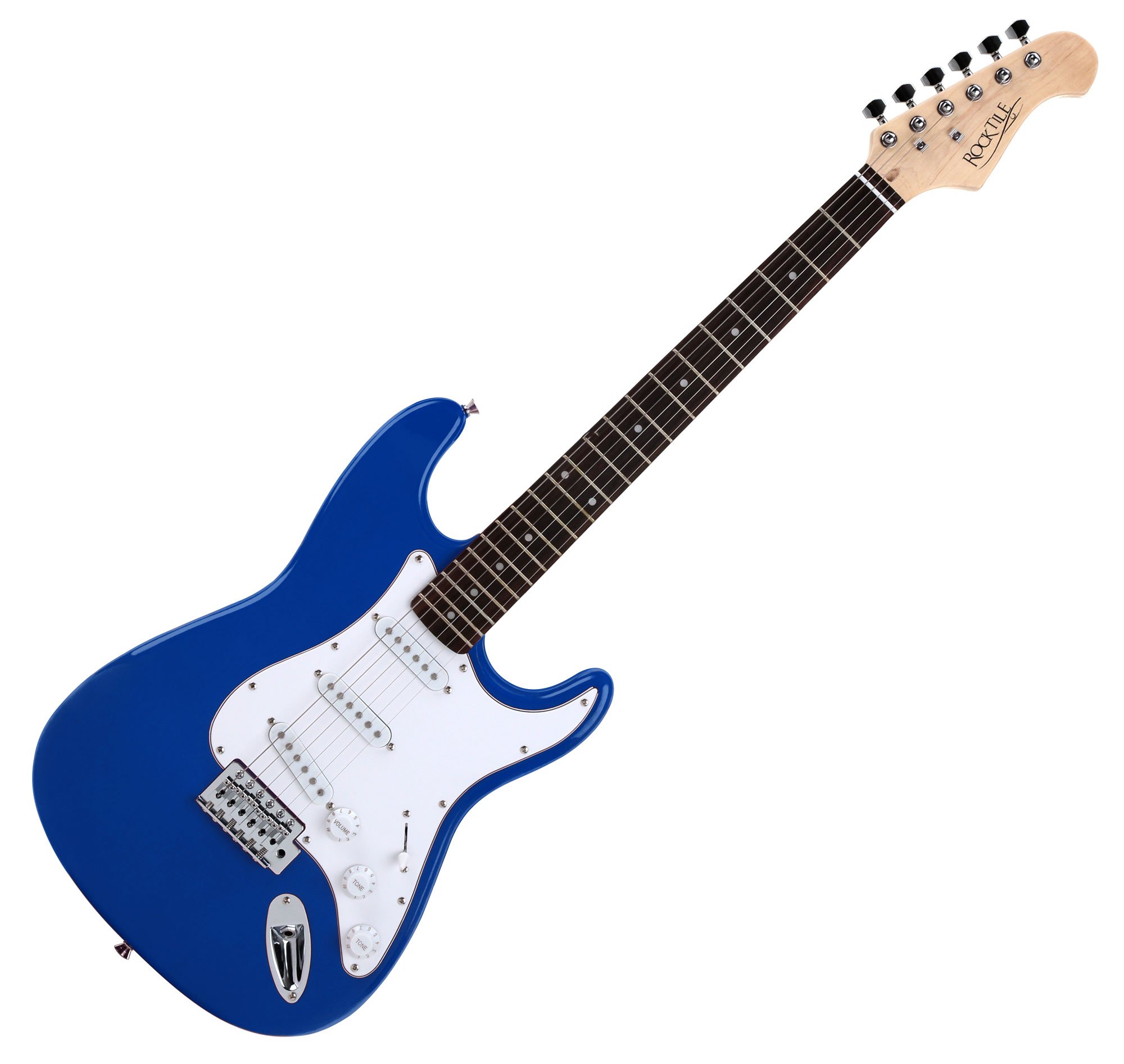 Rocktile Banger's Pack Set Chitarra Elettrica Blu - Kit Completo per Chitarre Elttriche con Amplificatore 25W, Custodia Morbida, Cavo, Tracolla, Tremolo, Plettri - Blue Highgloss