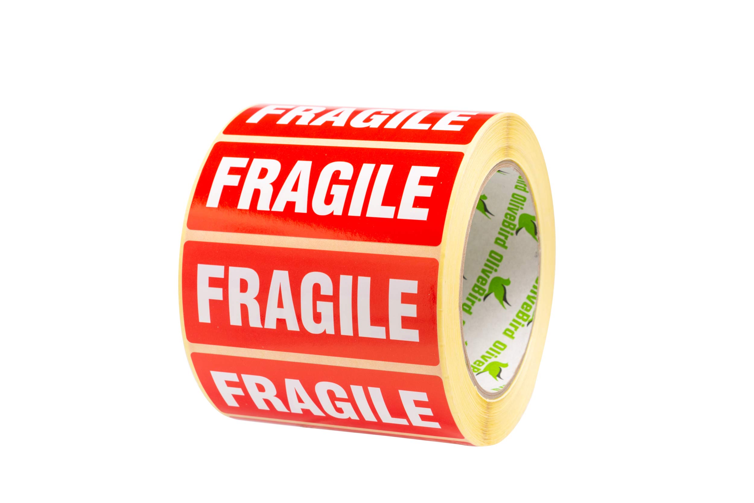 1000 x Fragile Autocollants 90 x 35 mm Rouleau Avec Texte Sur étiquette Fragile (Lot de 2)