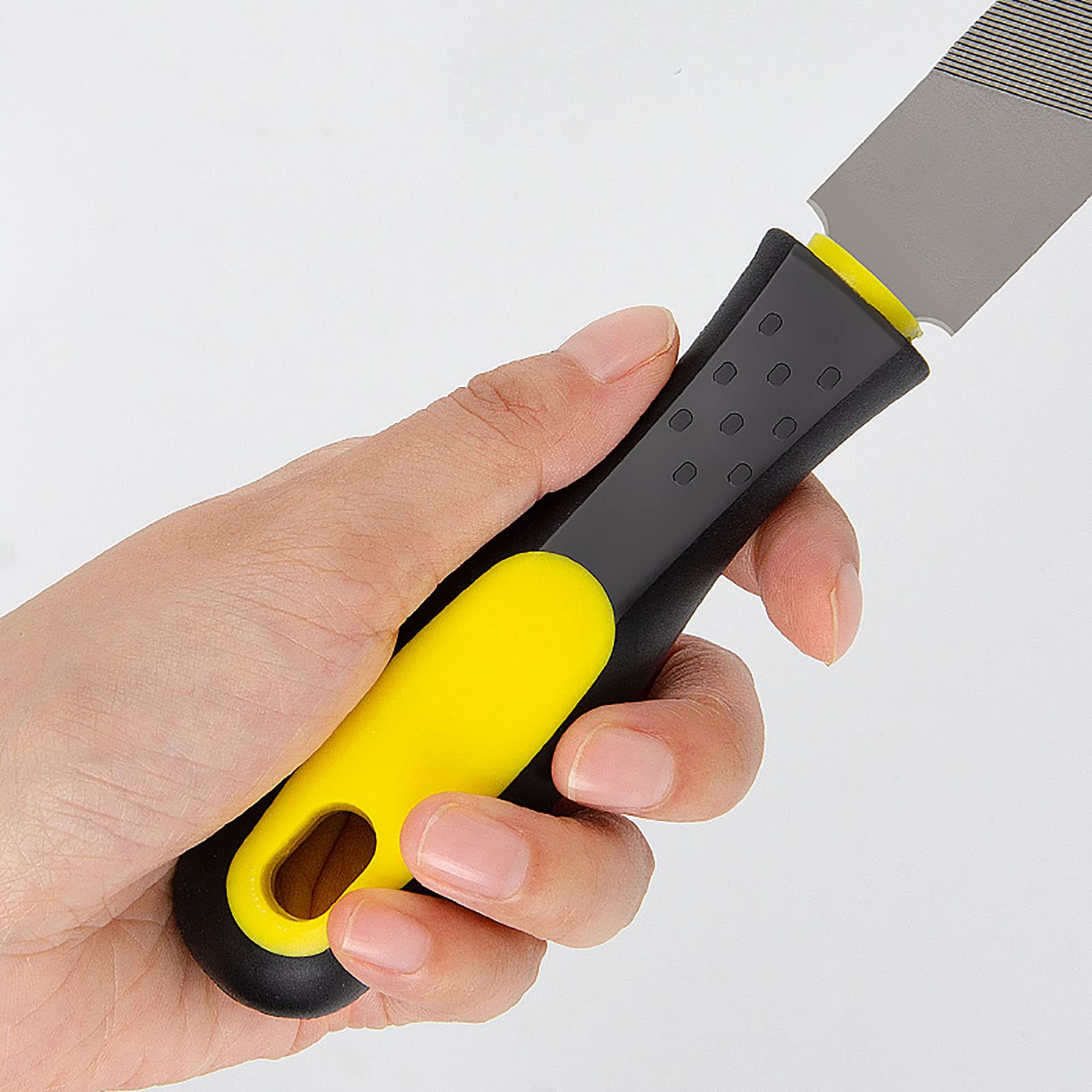 Juegos de herramientas manuales, juego de limas manuales de 5 piezas, juego de escofina de madera con asas manuales Juego de limas de metal for metal, plástico, cuero, joyería, madera, vidrio(Size:360