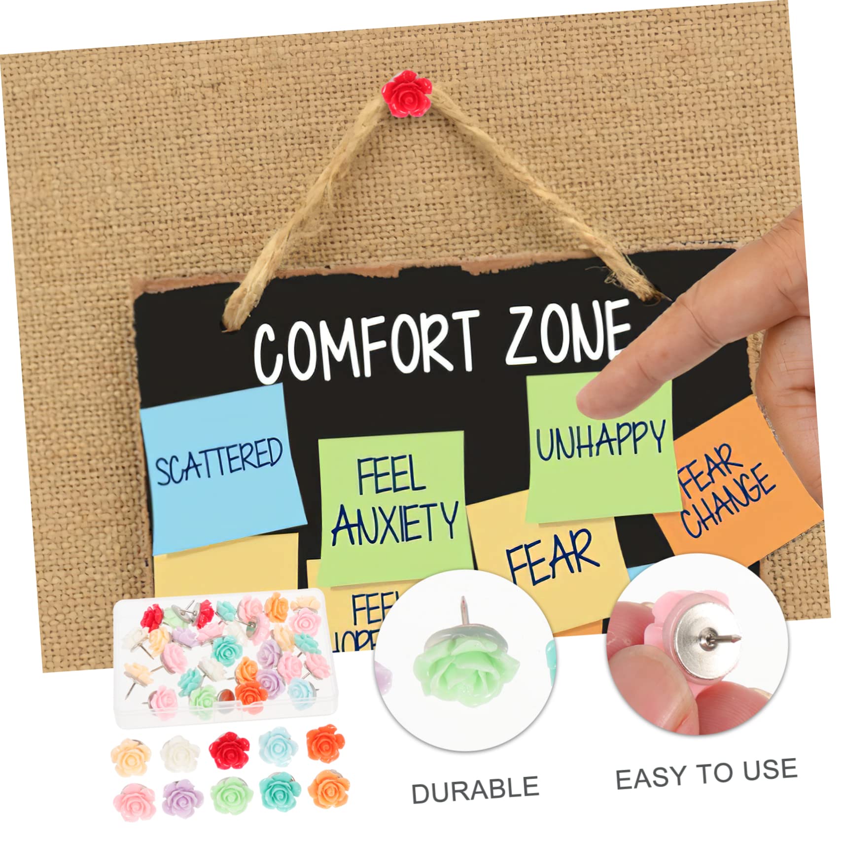 NUOBESTY 120piezas Chinchetas Multifuncionales De Colorida para Decoración y Fijación De Mapas Tacks Reemplazables para Tableros De Anuncios y Paredes De Fotos