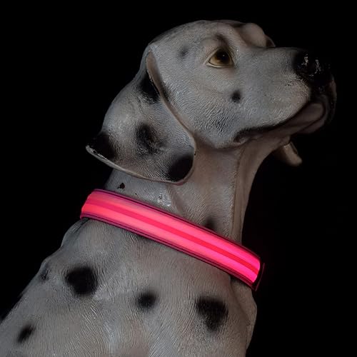 Miniatura 39 de Collar LED para perro, 15 modos de luz, USB-C recargable, silicona ajustable, varios colores (negro, M (11.8-15.7 pulgadas)