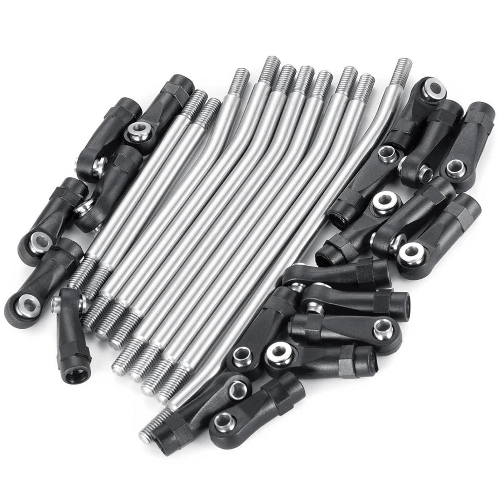 Bielle RC Voitures pour Element pour Enduro Pièces Mise À Niveau De Voiture RC 1/10, 10 Pièces/Ensemble, Kit Liaison Biellette Suspension Supérieure Et Inférieure en Acier