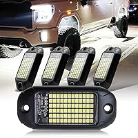 Vista 1 de Nicoko 4Pods - Luces LED de roca puras blancas de 72 unidades con chips SMD de 72w, luces súper brillantes para vehículos todoterreno, barco, bajos