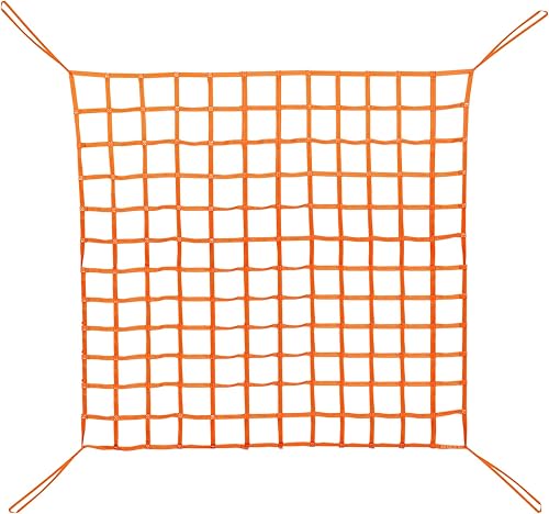 Redes de elevación de carga de 4.92 x 4.92 pies, correas de red de elevación de carga de seguridad, 3.93 x 3.93 pulgadas, red de elevación plana de