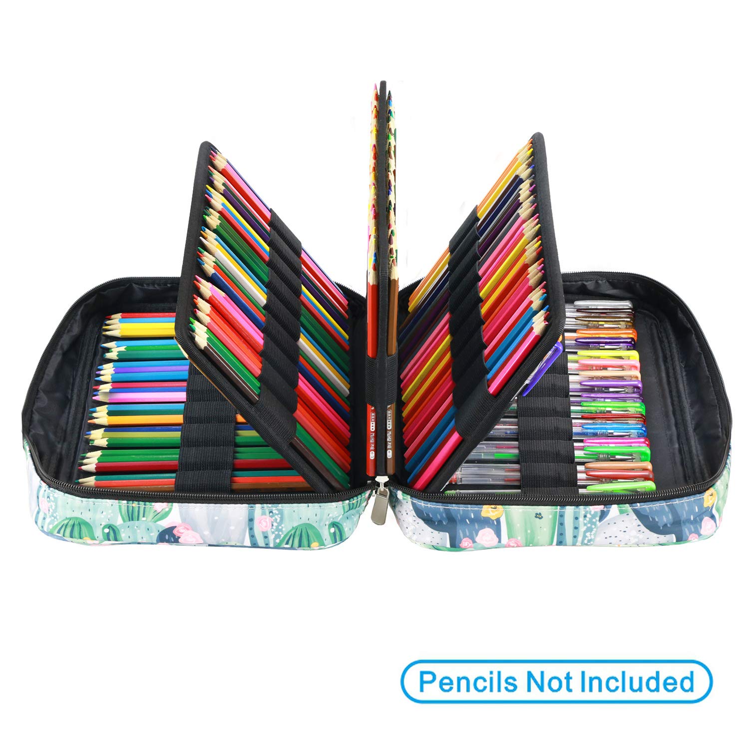YOUSHARES Federmäppchen für 220 farbige Stifte – Stifteetui Organizer für Prismacolor Buntstifte und Gelschreiber, 220 03, 11.8 inches x 8.9 inches x 3.7 inches, Modern
