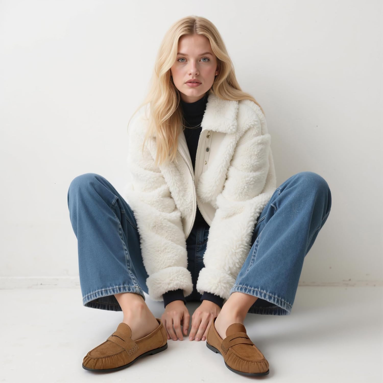 Penny Loafers for Women Flats Shoes Women Dressy Comfortable Moccasins Womens Slip on Loafers Shoes Comfortable Work Flats - Image 3