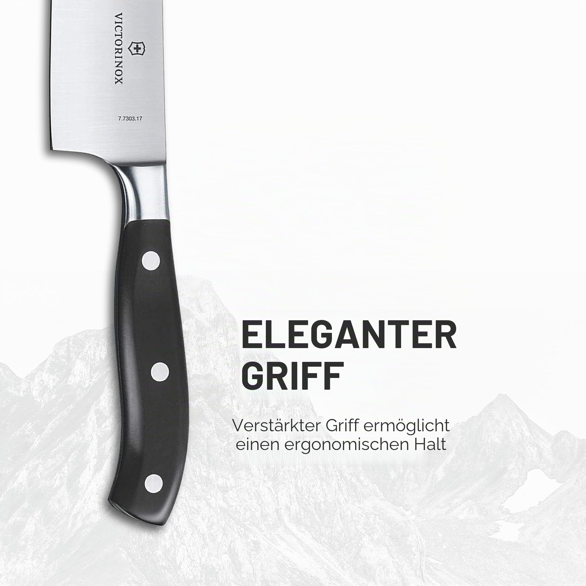 Victorinox Grand Maître, Profi Santokumesser, Extra Scharfe Klinge, gerader Schliff, 17 cm, Kunststoffgriff, Rostfreier Stahl, schwarz