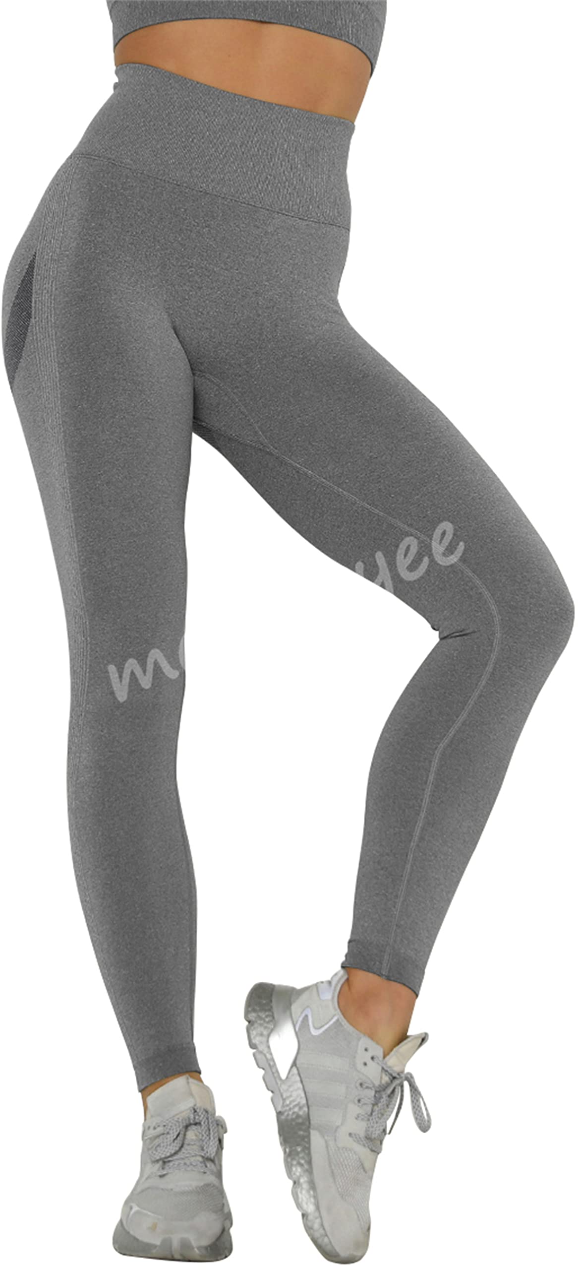Memoryee Mujer Leggings Sin Costuras Push Up Mallas Pantalones Entrenamiento Correr Deportivos Alta Cintura Elásticos Yoga Fitness