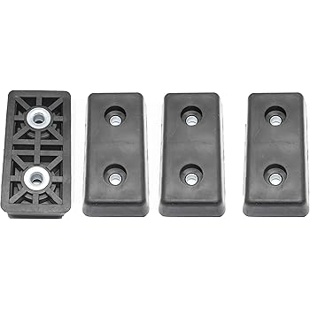 4 Rectangle Rectangular Rubber Feet Bumpers - .465 H X 2.380 L X 1.187 ...