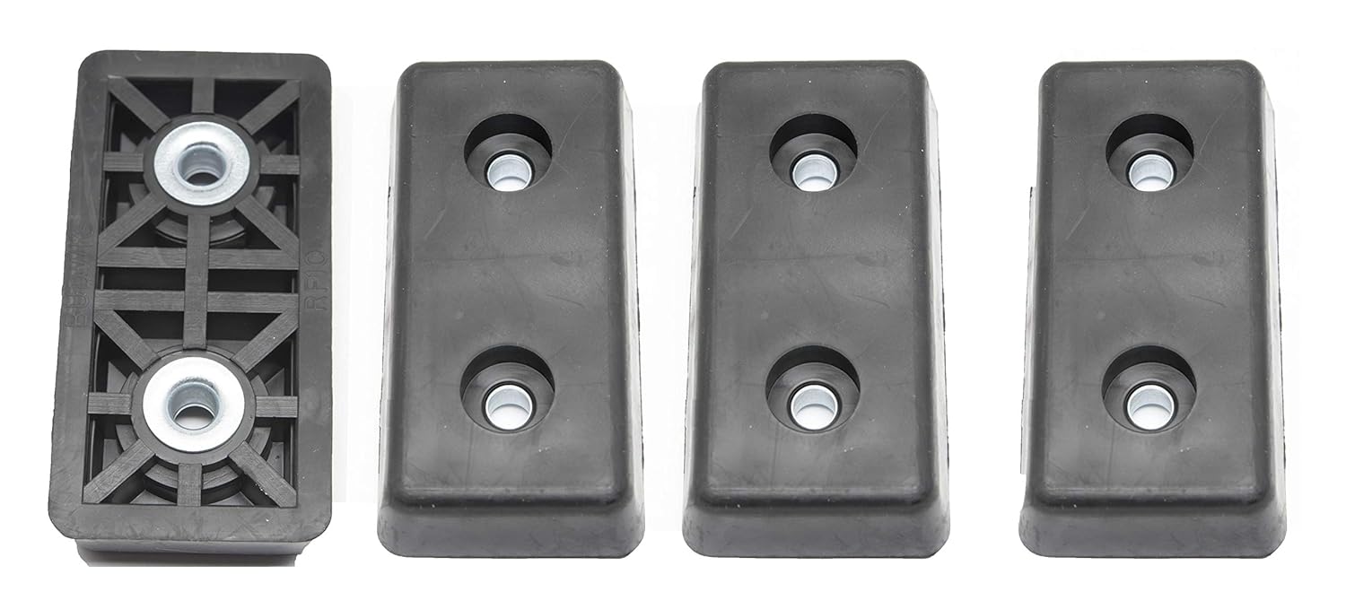 4 Large Rectangular Rubber Feet Bumpers .528 H X 2.777 L X 1.375 W