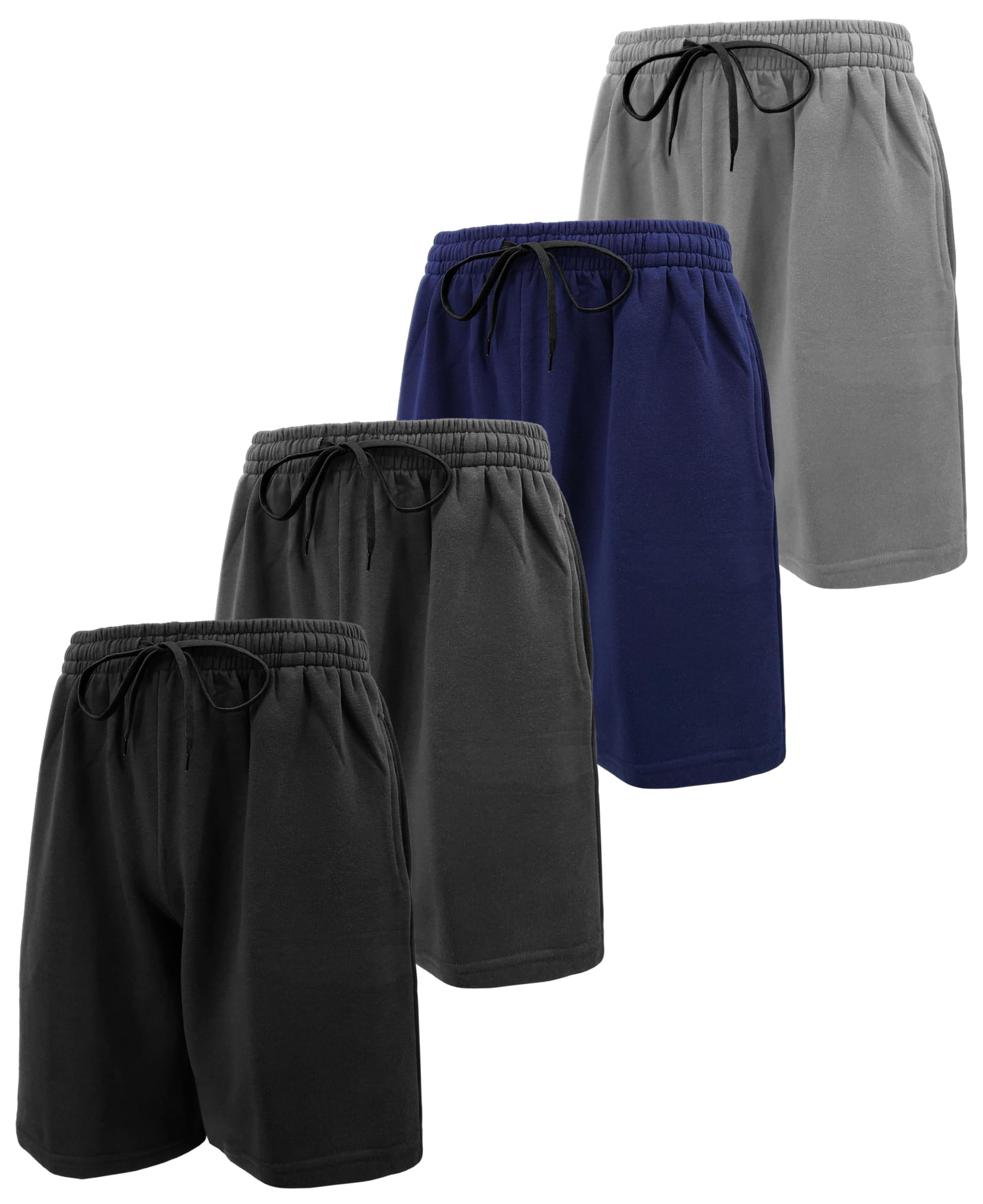 Andrew Scott Cotton Knit 4-Pack Fleece Shorts