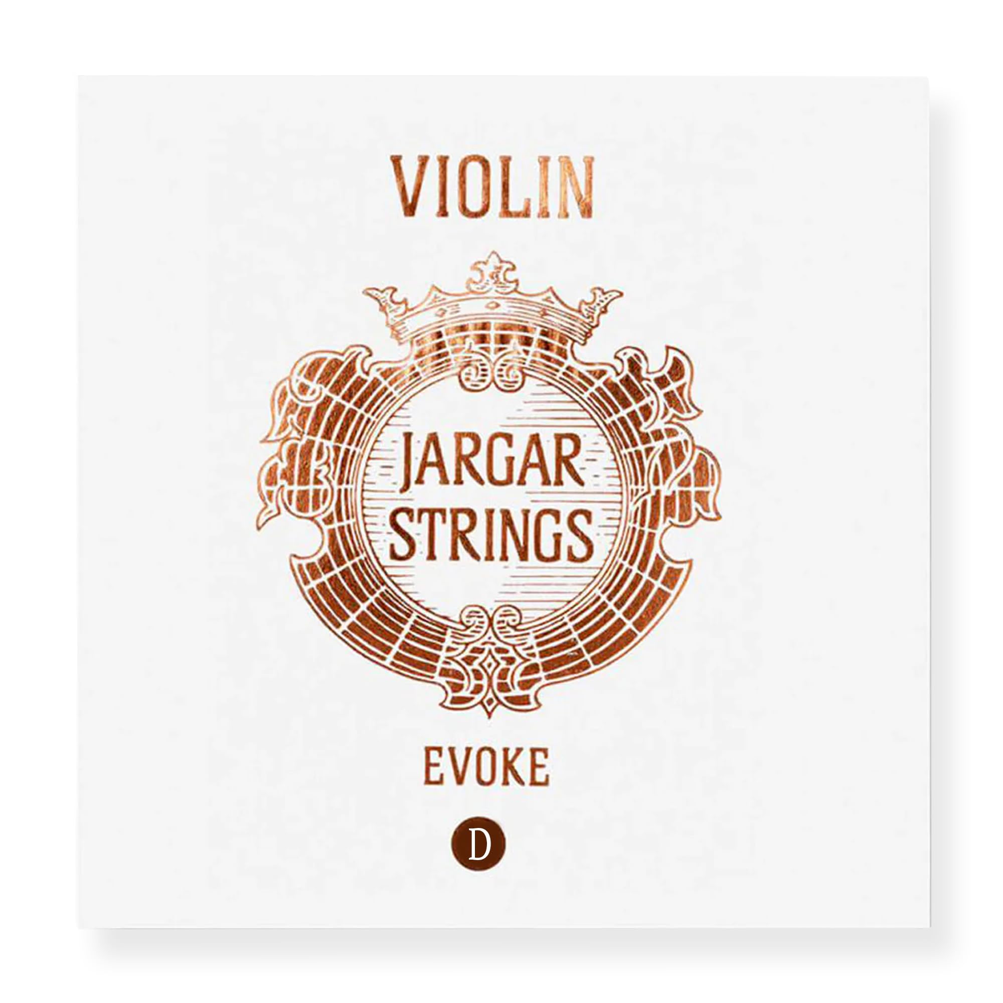 Corde per violino JARGAR Evoke RE 4/4 medium, anima sintetica, avvolte in argento, con pallina