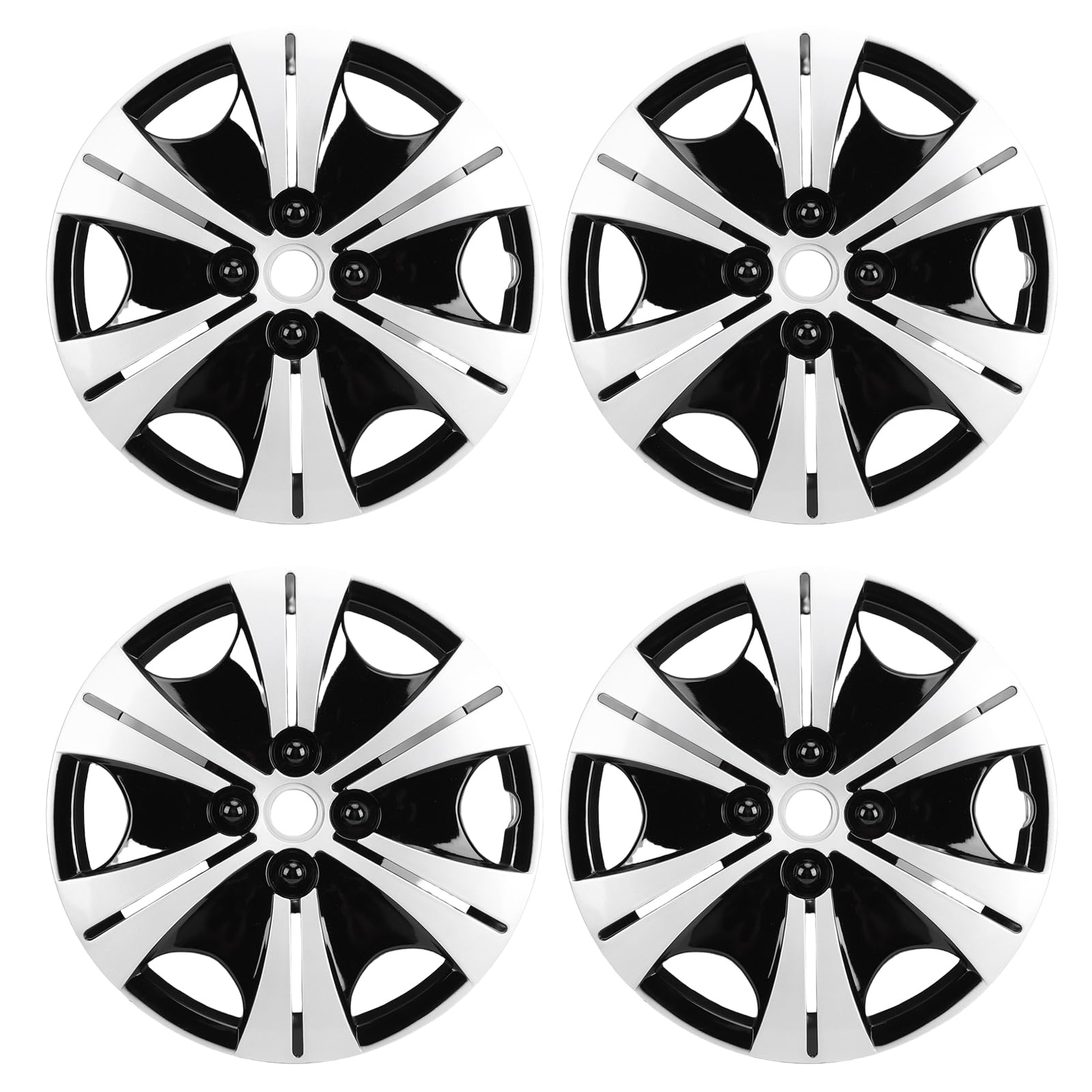 Jeffergarden Copricerchi per Coprimozzi da 14 Pollici, Tappi di Ricambio in Plastica ABS per Ruote in Acciaio, Design Universale a Scatto, Protezione del Cerchione, Facile Installazione per Auto,