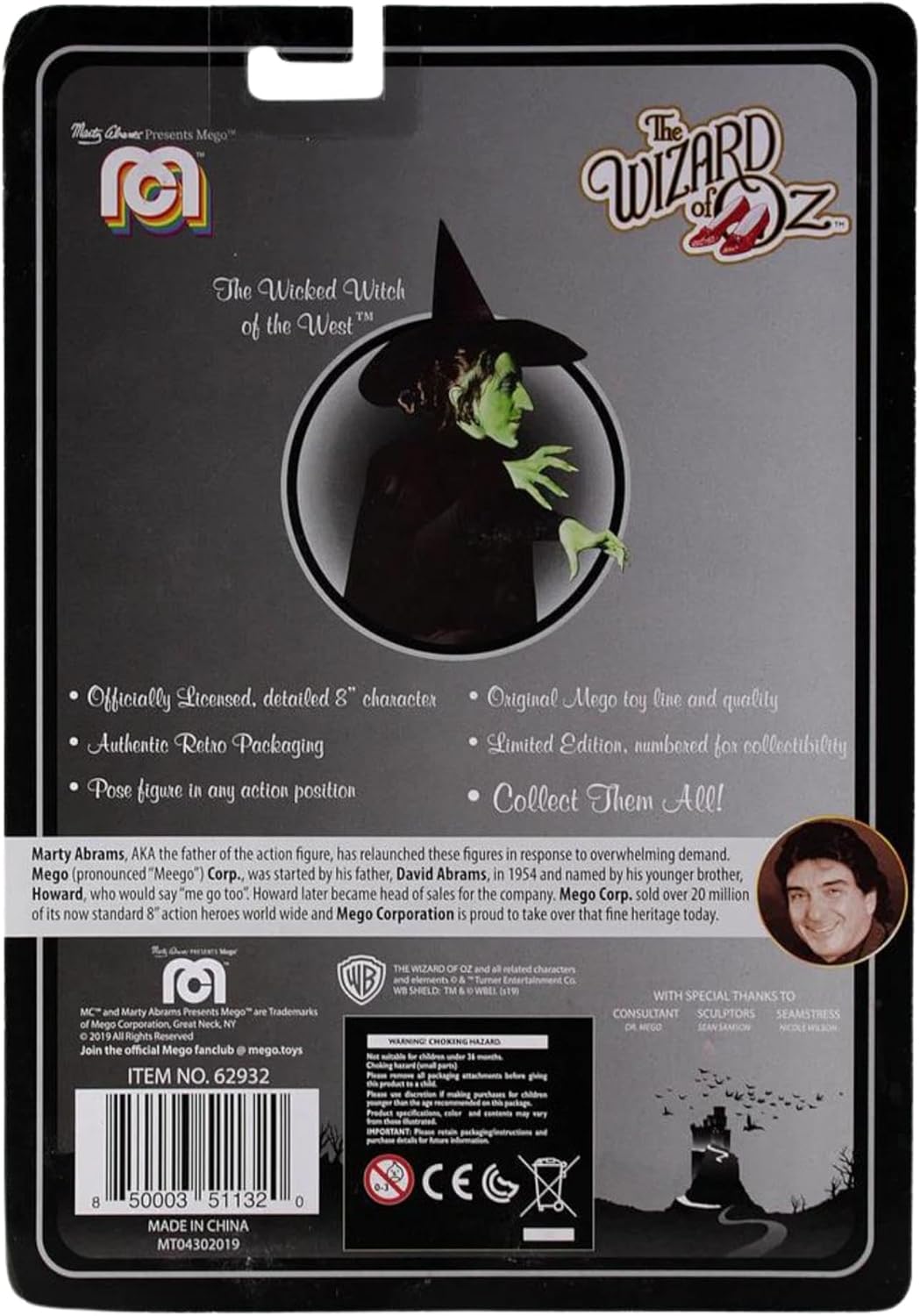 Mego Action Figure, 8” Wizard of Oz - Wicked Witch (1st Time Available in Single Pack) (Limited Edition Collector’s Item)