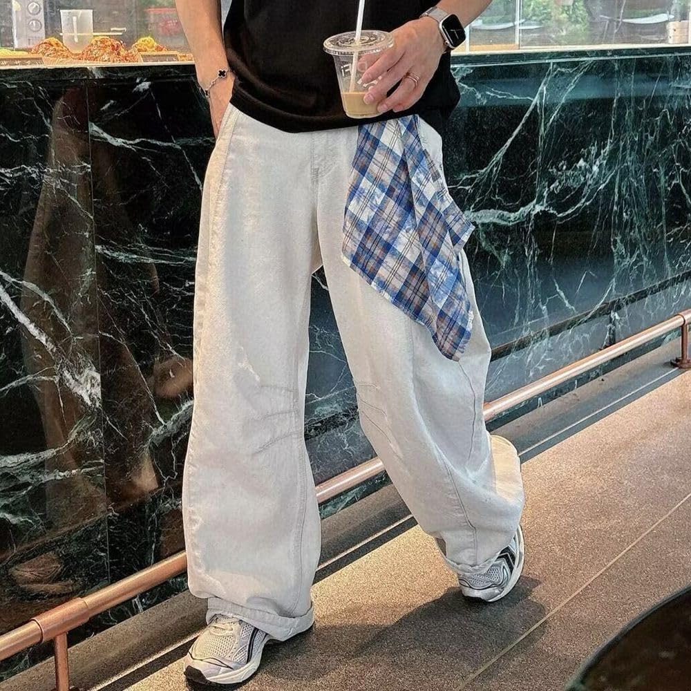 Women's High Waist Wide Leg Jeans Trendy Baggy Relaxed Fit Trousers Pants Vintage Streetwear Plus Size