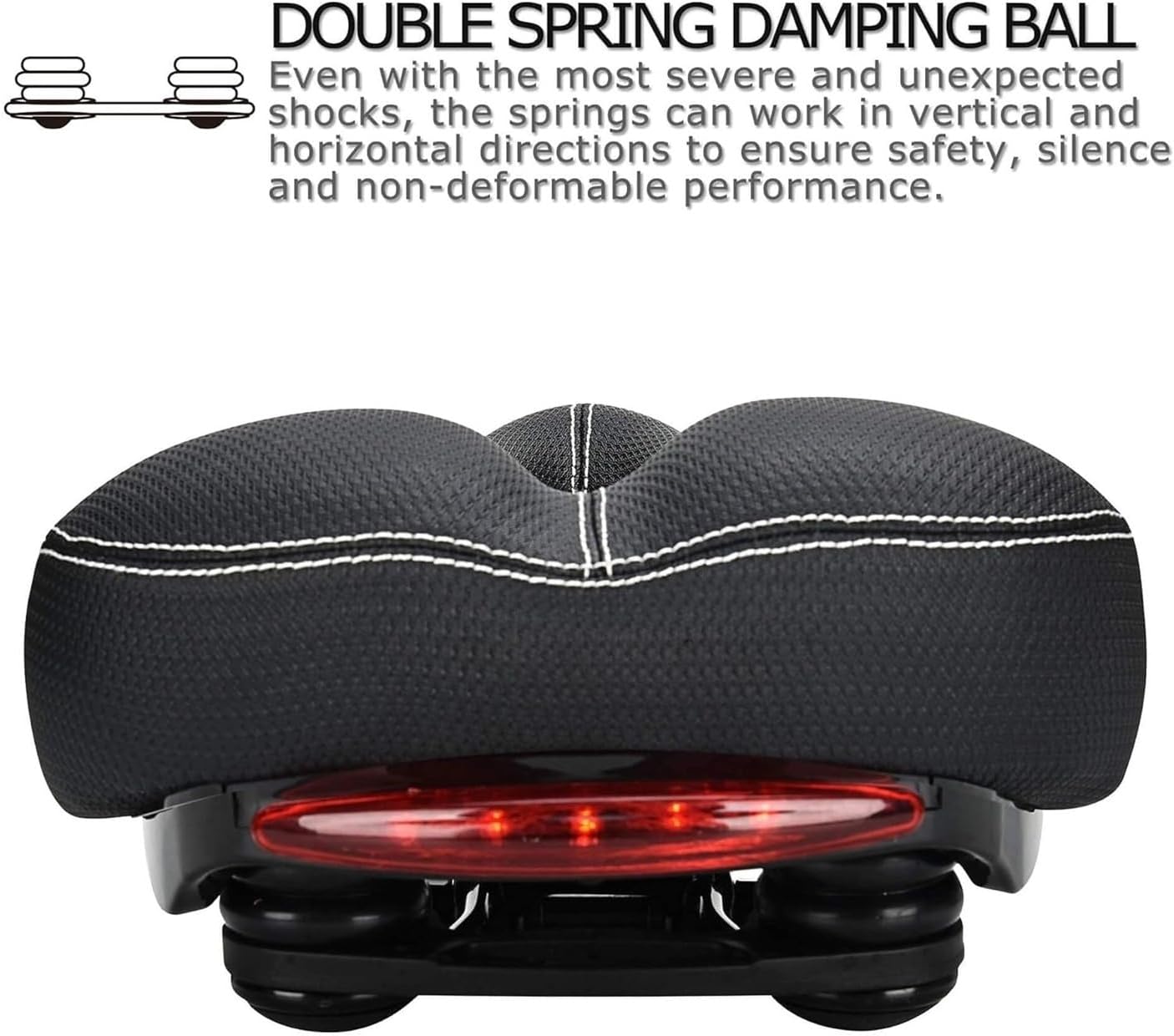 Comfortable Men Women Bike Seat Soft Memory Foam Padded Bicycle Seat Saddle Replacement with Wide Cushion Universal