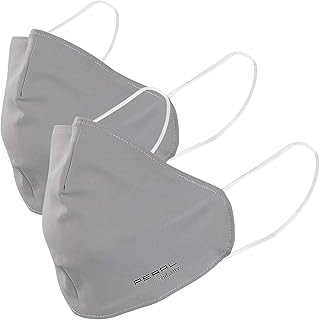PEARL Nano Stoff für Masken: 2er-Set Mund-Nasen-Stoffmasken mit Filter-Textil, waschbar, Größe L (Stoffmaske mit Nanofilte...