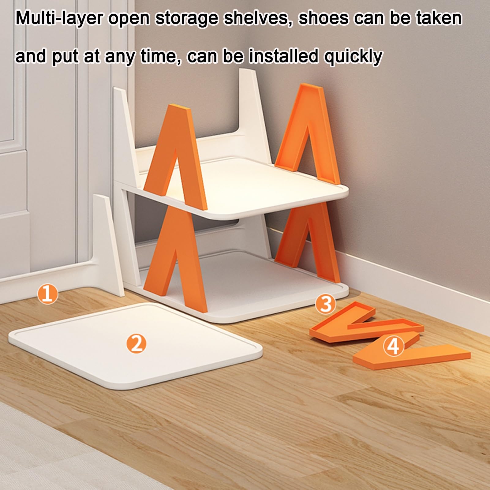 Scarpiera stretta multistrato in plastica per Halay e soggiorno, salvaspazio, elegante espositore per scarpe per ingresso