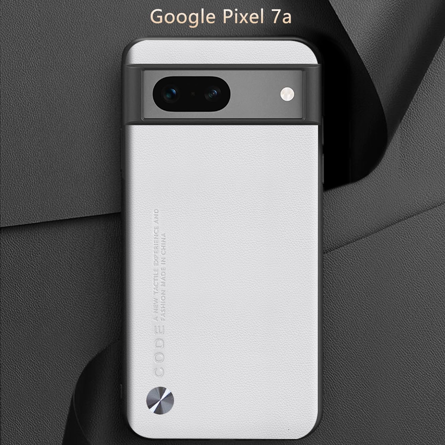 Custodia Per Google Pixel 7A - Copertina In TPU Con Design Pelle, Impermeabile E Antigraffio, Bianco - Foto 2
