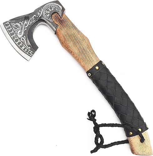 Miniatura 2 de Axe - Hacha vikinga de acero inoxidable hecha a mano con mango de madera maciza, hacha, Jaaa-5000