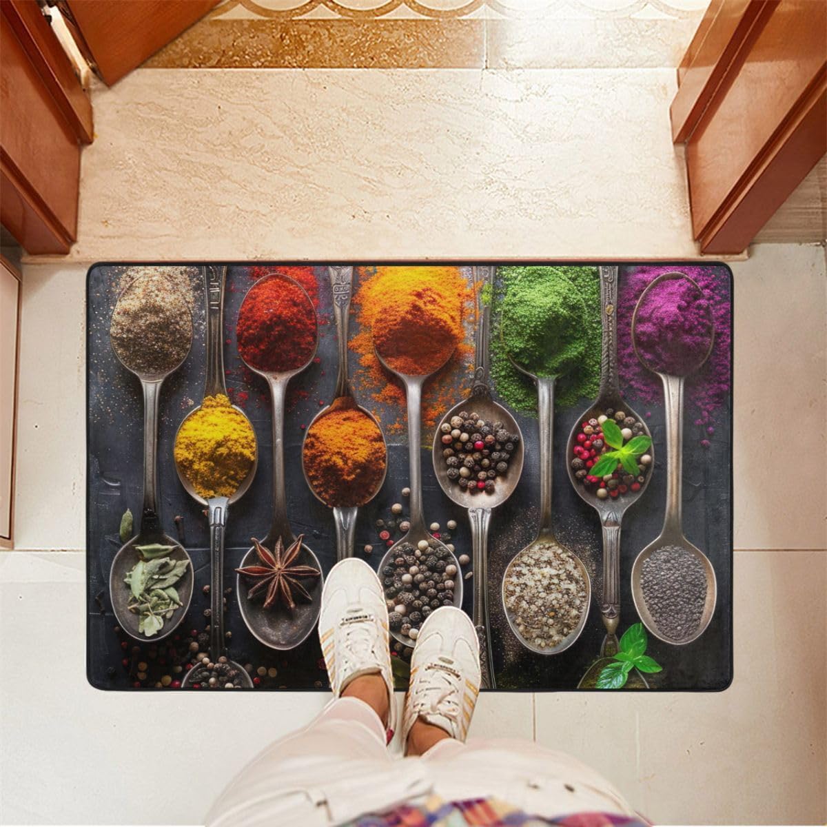 Spices Spicy Artistic Kitchen Rug Mat Non Slip Kitchen Mats Anti-Fatigue Floor Mat Doormat for Kitchen Decor 36x24 Inch 21344445