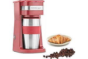 Mixpresso Personal Coffee Maker One Cup - Single Serve Coffee Maker with 14oz Travel Mug