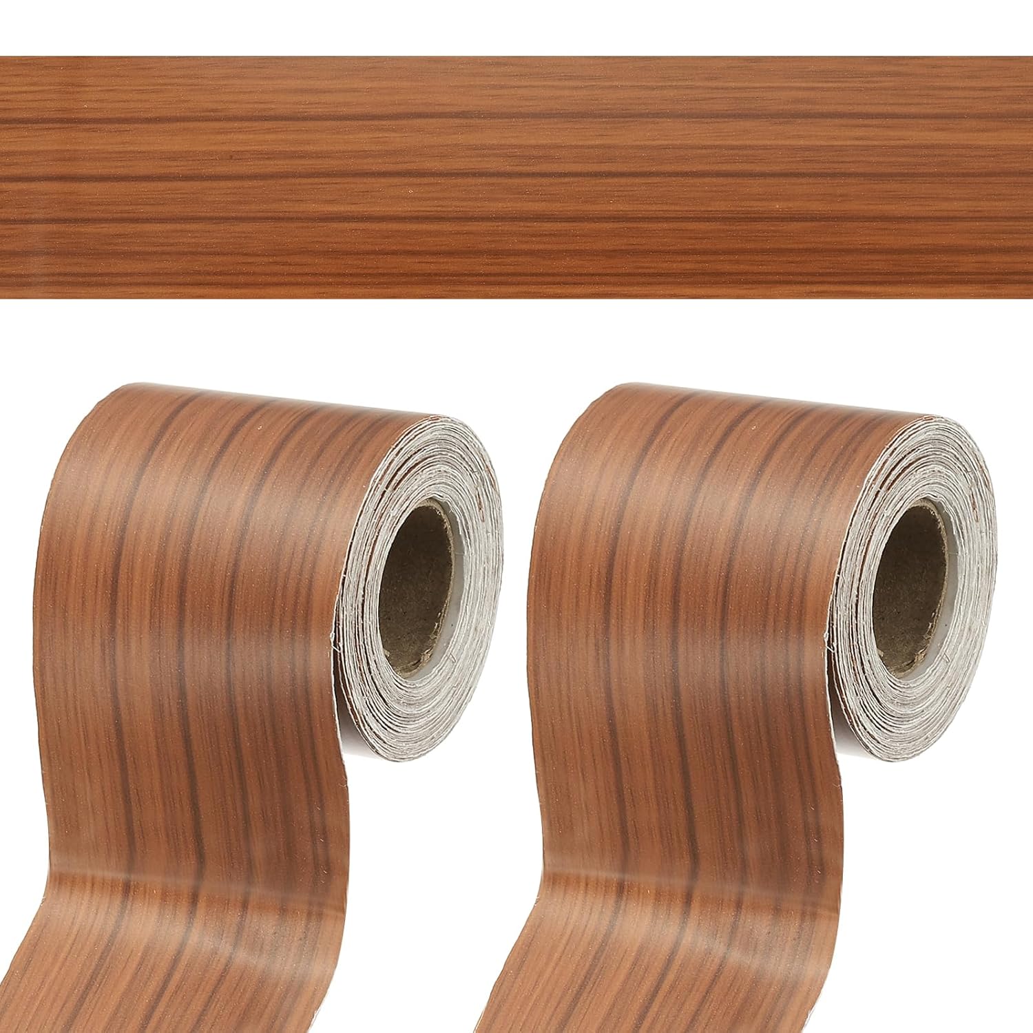 2 Inch x 66ft Wood Grain Repair Tape, Self Adhesive Realistic Textured Repair Tape Patch for Floor Door Table Cabinets Desk, Red Wood