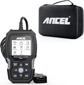 ANCEL BZ700 with Case Professional OBD2 Scanner for Mercedes Benz Sprinter Smart, Read/Erase Transmission ABS SRS Airbag SAS TPMS Error Codes Diesel Car Diagnostic Reset Scan Tool Engine
